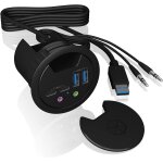 Hub usb de bureau (60 mm) a encastrer, 4 ports usb 3. 0 (2x usb - c & 2x usb - a), entrée / sortie audio, ... Hub usb de bureau (60 mm) a encastrer, 4 ports usb 3. 0 (2x usb - c & 2x usb - a), entrée / sortie audio, ...
