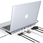 Hub usb c, 10 en 1 station d'accueil usb - c pour ordinateur portable dock pour macbook et windows(hdmi ...