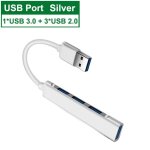 Hub usb c 3. 0 3. 1 type c 4 ports, adaptateur otg pour lenovo xiaomi notebook macbook pro air pc, accessoires ...