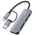 Hub usb c et usb avec usb 3. 0 + 2x usb 2. 0 lecteur cartes sd et tf linq noir