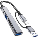 Hubs usb c 5 en 1 adaptateur usb c / usb station d'accueil avec port c port carte mémoire adaptateur ... Hubs usb c 5 en 1 adaptateur usb c / usb station d'accueil avec port c port carte mémoire adaptateur ...