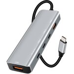 Hub usb c, 5 in 1 docking station usb hub c (2 usb c docking station, 2 hub usb a), 1 dc - in 5v type ...