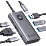 Hub usb c, 6 en 1 docking station avec hdmi 4k, pd 100w charge, 4 usb data ports, 5gbps adaptateur usb ...