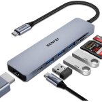 Hub usb c 7 en 1, adaptateur multiport usb - c, avec hdmi (certifi 4k @ 60hz), alimentation 100 w, 3 ...