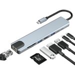 Hub usb c, 8 en 1 4k, pd 100 w, port usb c, usb 3. 0, usb 2. 0, sd / tf, ethernet, stations d'accueil ...