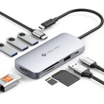 Hub usb c 9 en 1 adaptateur hdmi 4k@60hz, 5 ports usb, 100w pd, sd / tf docking station multiport pour ... Hub usb c 9 en 1 adaptateur hdmi 4k@60hz, 5 ports usb, 100w pd, sd / tf docking station multiport pour ...