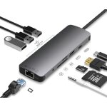 Hub usb c adaptateur usb c hdmi adaptateur macbook avec 4k hdmi, 3 usb, 100w pd, sd / tf, ethernet, donn�es ...