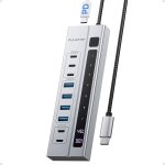 Hub usb c aliment, 10 en 1 hub usb - c avec 3 x usb a / c 10gbit / s, 3 x usb - a 5gbit / s, 100w pd ...