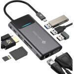 Hub usb c docking station usb c 9 en 1, multiport adaptateur usb c vers dual hdmi, pd 100w, usb 2. 0, ... Hub usb c docking station usb c 9 en 1, multiport adaptateur usb c vers dual hdmi, pd 100w, usb 2. 0, ...