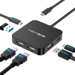 Hub usb c double moniteur, dock usb c 6 en 1 vers double 4k hdmi, 100w pd, 2 usb 3. 0, 1 usb c 3. 0, ...