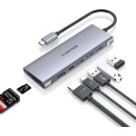 Hub usb c avec hdmi 4k, 3 usb 3. 0, lecteur sd / tf, 100w pd, adaptateur usb c pour nnouveau macbook ...