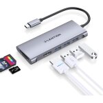 Hub usb c avec hdmi 4k, 3 x usb 3. 0, lecteur de carte sd / tf, adaptateur usb c multiport compatible ...