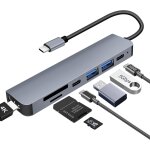 Hub usb c hdmi 4k pd 100w charge, 3 * usb - a / c multi data ports, lecteur de cartes sd / tf 7 en 1 ...