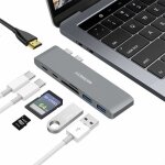 Hub usb type - c pour ipad pro 2018, adaptateur 7 en 1, station d'accueil avec chargement usb - c 60w ...
