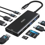 Hub usb c pour macbook, adaptateur mac multiport 9 en 1 avec hdmi 4k 60 hz, 100 w pd, fente pour carte ... Hub usb c pour macbook, adaptateur mac multiport 9 en 1 avec hdmi 4k 60 hz, 100 w pd, fente pour carte ...