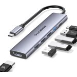 Hub usb c multiport adaptateur 6 - en - 1 avec charge pd 100w, 4k hdmi, 4 ports de donnes usb - a, hub ...