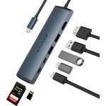 Hub usb c, station d'accueil 7 en 1 en aluminium avec 100 w pd, hdmi 4 k, usb 3. 0 et usb - c, sd - connectivi ...