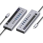 Hub usb c avec station de chargement, affichage led 9 en 1 de type c station d'accueil max 45 w de charge ... Hub usb c avec station de chargement, affichage led 9 en 1 de type c station d'accueil max 45 w de charge ...
