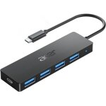 Hub usb c vers 4 ports usb 3. 0, adaptateur usb c, hub multiport usb(thunderbolt 3), extension usb pour ...