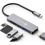 Hub usb - c vers hdmi 4k, lecteur de carte sd & micro sd, 2 x usb 3. 0, adaptateur en aluminium pour ... Hub usb - c vers hdmi 4k, lecteur de carte sd & micro sd, 2 x usb 3. 0, adaptateur en aluminium pour ...
