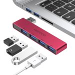 Hub usb pour ordinateur portable, usb hub 3. 0 usb splitter ultra slim data hub usb [charge non pris ...