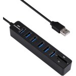 Hub usb répartiteur 6 ports avec lecteur de carte micosd et sd pour ordinateur portable / pc / macbook ... Hub usb répartiteur 6 ports avec lecteur de carte micosd et sd pour ordinateur portable / pc / macbook ...