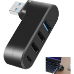 Hub usb rotatif 90 / 180, hub usb 3. 0  4 ports avec port c, rallonge pour ordinateur portable, voiture, ...