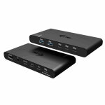 I - tec kvm docking station hdmi for 2 hosts, power delivery 2x 100w
