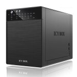 Icy box ib - 3640su3 - baie de disques - 4 baies (sata - 600) - hdd 0 - sata 3gb / s, usb 3. 0 (externe) ...