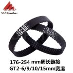 Imprimante 3d 2gt ceinture synchrone en caoutchouc ferme gt2 courroie d'entranement a anneau largeur ...