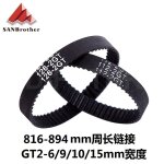 Imprimante 3d 2gt ceinture synchrone en caoutchouc ferme gt2 courroie d'entranement a anneau largeur ...