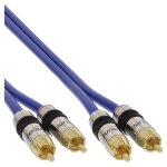 Inline premium - câble audio - rca mâle pour rca mâle - 10 m - câble coaxial à double blindage - bleu ... Inline premium - câble audio - rca mâle pour rca mâle - 10 m - câble coaxial à double blindage - bleu ...