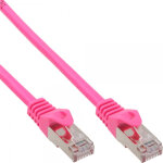 Inline - cordon de raccordement - rj - 45 (m) pour rj - 45 (m) - 15 m - sftp - cat 5e - moul� - rose