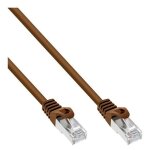 Inline - cordon de raccordement - rj - 45 (m) pour rj - 45 (m) - 5 m - sftp - cat 5e - moul� - brun