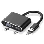 Inn interface usb3. 0 vers hdmi convertisseur vga projecteur  noyau de cuivre noir carte graphique ...
