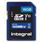 Integral - carte mémoire flash - 16 go - video class v10 / uhs - i u1 / class10 - sdhc uhs - i Integral - carte mémoire flash - 16 go - video class v10 / uhs - i u1 / class10 - sdhc uhs - i