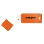 Integral neon - cl� usb - 16 go - usb 2. 0 - orange