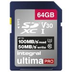 Integral ultimapro - carte m�moire flash - 64 go - video class v30 / uhs class 3 / class10 - sdxc uhs ...
