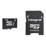 Integral ultimapro - carte mémoire flash (adaptateur microsdhc - sd inclus(e)) - 8 go - uhs class 1 / ... Integral ultimapro - carte mémoire flash (adaptateur microsdhc - sd inclus(e)) - 8 go - uhs class 1 / ...