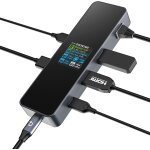 Intelligent visuel station d'accueil, 6 - en - 1 hub usb c, hdmi 4k@60hz, pd 3. 0 100w, 3 usb - a 3. ...