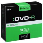 Intenso - 10 x dvd - r - 4. 7 go (120 minutes) 16x - bo�tier cd �troit