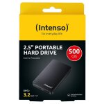 Intenso 6021530 disque dur externe 500 go 5400 tr / min 2. 5  usb type - a 3. 2 gen 1 (3. 1 gen 1) noir ...