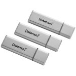 Intenso alu line - cl� usb - 16 go - usb 2. 0 - argent (pack de 3)