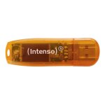Intenso rainbow line - cl� usb - 64 go - usb 2. 0 - orange (pack de 2)