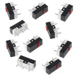 Interrupteur à bouton - poussoir pour souris, 3 broches, 10 pièces, pour razer logitech g700 Interrupteur à bouton - poussoir pour souris, 3 broches, 10 pièces, pour razer logitech g700