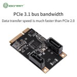Iocrest carte contrôleur haute vitesse sata iii, mini pcie 3. 0 gen3, 2 ports nipseyteko Iocrest carte contrôleur haute vitesse sata iii, mini pcie 3. 0 gen3, 2 ports nipseyteko
