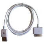 Ipod iphone compatible charging and data usb cable (white)