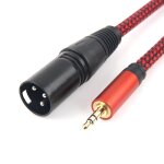 Jack mini 3, 5 mm (1 / 8 pouce) trs vers xlr mle smartphone vers table de mixage stro cble microphone ...