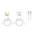 Jc nb1490 blanco - cable de video (coaxial), conector banado en niquel, 9. 5mm macho a macho, 3m Jc nb1490 blanco - cable de video (coaxial), conector banado en niquel, 9. 5mm macho a macho, 3m