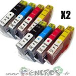 Jet encre - eco pack 8 cartouches compatibles hp 364 xl